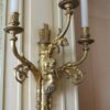 1950' Pair of bronze sconces cherub playing 2 trumpets - Image 3