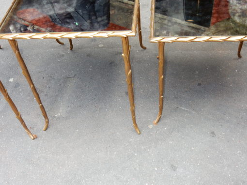 1950/70 Série de 3 Tables Gigognes Modèle Palmier Maison Charles – Image 6