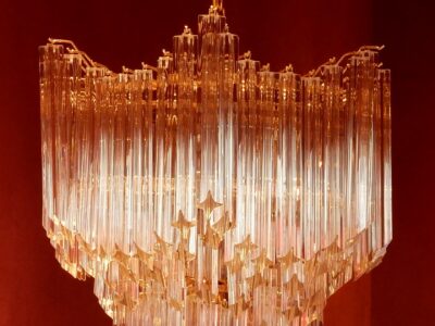 1970' Chandelier Venini  148 Cristals rystals