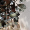 1900' Lustre Boule de Gui en Bronze Art Nouveau a 4 Lampes Diamètre 45 cm – Image 2