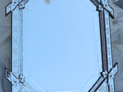 Miroir venitien decor bambou en creux 96 X 78