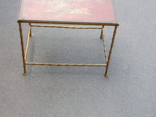 1950/70'  Coffee Table in the Style of Maison Bagués Red Lacquer of China 50 X 35 cm - Image 2