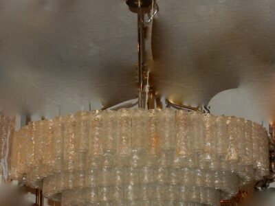 1960/70' Chandeliers Venini  Murano Pair  by Doria Lichtenwerken