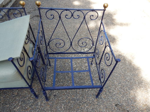 1900' Paire de Fauteuils en Fer Forgé – Image 6
