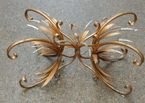 1970'  Cofee Table sheaf of wheat Gilted in The Style of Coco Chanel - Image 4