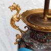 1890' Paire de Lampes Cloisonnées Japon Aux Oiseaux et Dragons – Image 7