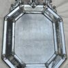 1880' Mirror Venice Octagonal Has Front Wall Silvering Mercury Oxyded