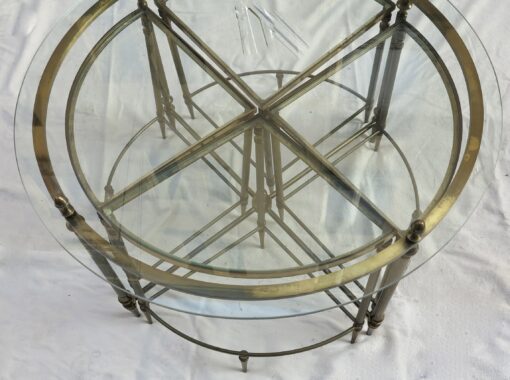 1950/70' Coffee table Maison Bagués bronze and her 4 tables - Image 4