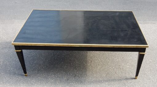 1950/70 Coffee Table Wood Lacquered Black Maison Jansen 120 x 80 cm