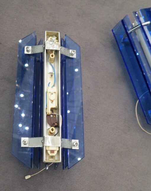 Pair blue wall lamps DLG Fontana Arte - Image 4