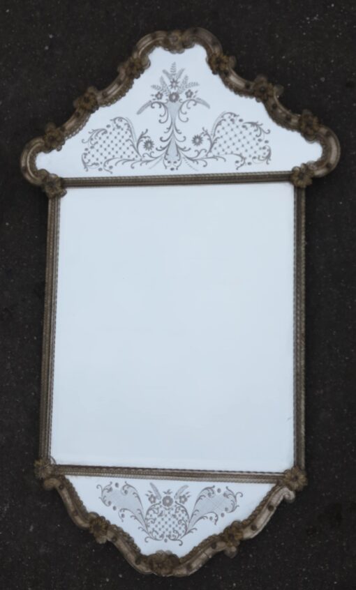 1950' Miroir Murano Véronèse 100 X 60 cm