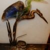 1970/80 Bronze heron and pate de verre  , signed LOHE - Image 2