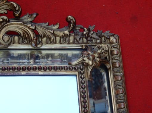 1880' Miroir Style Régence à Coquille Parecloses Doré à l'Or 113 x 83 cm – Image 6