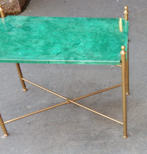 1970 'End of Sofa Aldo Tura Damascene Brass - Image 8