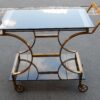 1950/70 'Brass Rolling Bar With Sliding Trays Style Maison  Jansen - Image 6