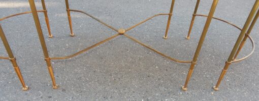1950/70 Tripartite Table in Brass Style Maison Baguès - Image 4
