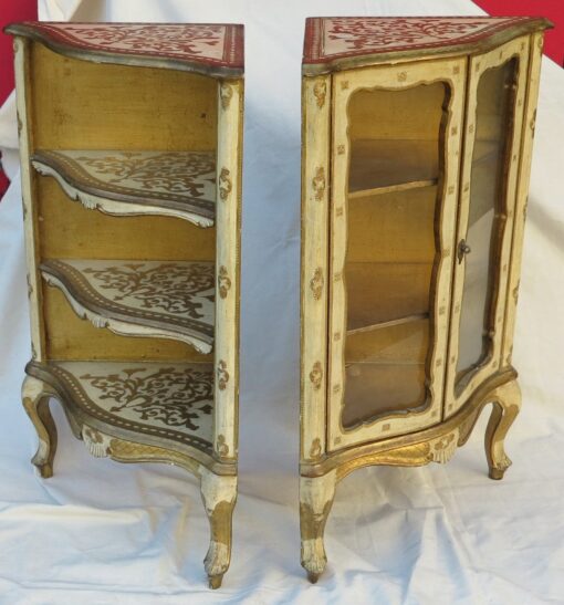 Paire d Encoignures bois doré italie – Image 2