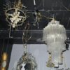 Paire de lustres Venini cristal de Murano de forme pentagonale modéle Tronchi par Véronese – Image 4