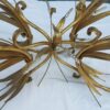 Sheaf of wheat style oval golden and silvery Coco Chanel cofee table - Image 5