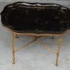 1940/50 Coffee Table Tray Lacquer of China Maison Bagués in Brass Bambou Deco - Image 4