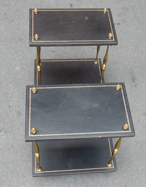 1950/70' Pair End of Sofa Style Maison Baguès Amounts in Brass In the Style of Empire - Image 8