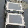 1950/70 Series of 3 Nesting tables chromed brass Model Bamboo Adnet Jacques top silvered frame - Image 6
