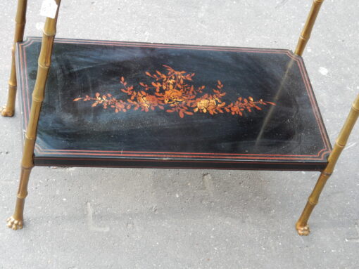 1950/70'  Table With a Drawer in the Style of Maison Bagués ,Lacquer of China 48 X 25 cm - Image 8