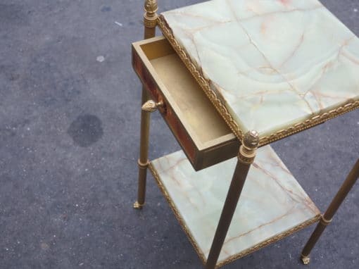 1950/70' End of sofa or pedestal with tops in onyx 35X35X H 70 cm - Image 3