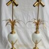 Pair of Lamps Style Maison Charles in White Opaline