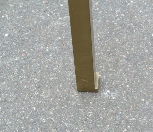 1950/70 Square Coffee table Guy Lefevre in bronze and polish brass - Image 4