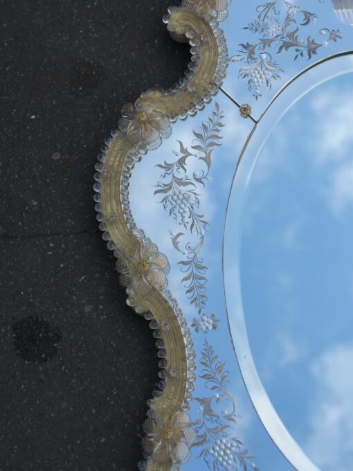 1950/70 Mirror Murano in birds Lyre - Image 5