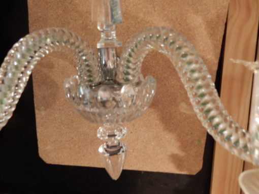 1940/50' Paire d'Appliques Au Poignard En Cristal De Baccarat – Image 5