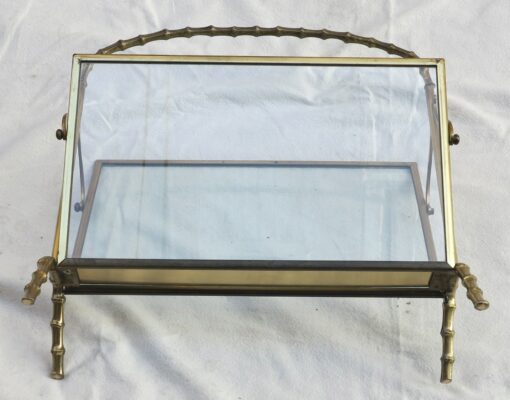 1950/70' Style Maison Bagués modéle bamboo in polite brass carry newspaper - Image 4