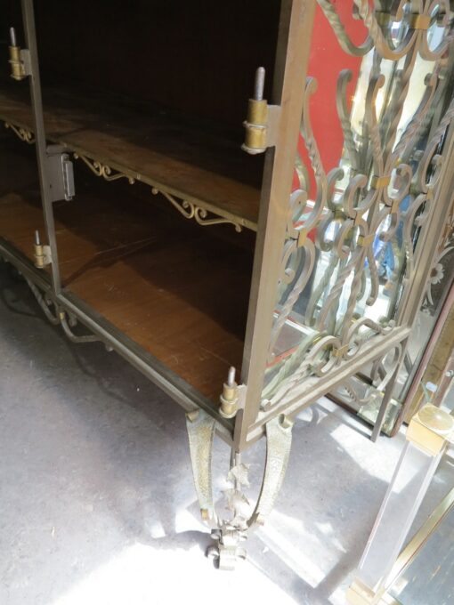 1950' Buffet Fer Forgé et Miroirs – Image 3