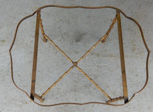 1940/50 Coffee Table Tray Lacquer of China Maison Bagués in Brass Bambou Deco - Image 5