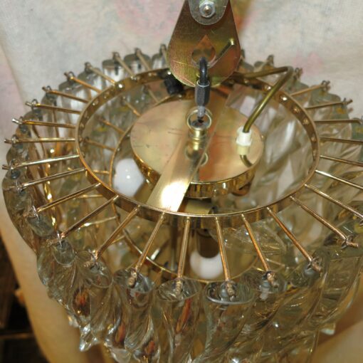 1960/70' Chandelier in the Style of Venini 86 Crystal Twisted - Image 6
