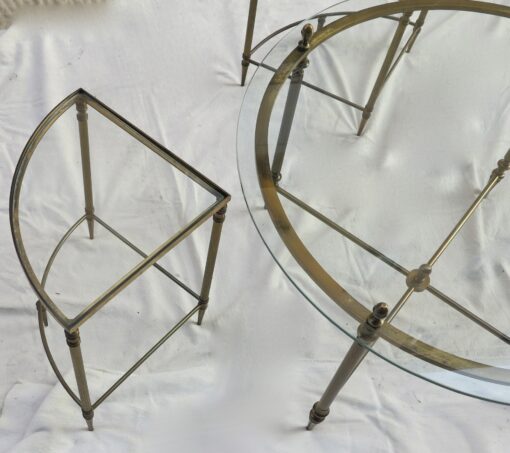 1950/70' Coffee table Maison Bagués bronze and her 4 tables - Image 6