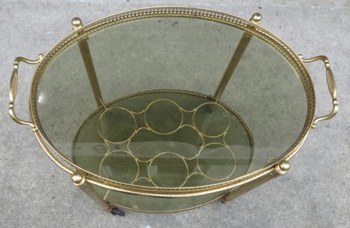 Bar rolling sideboard style Maison Bagués70 in golden metal - Image 2