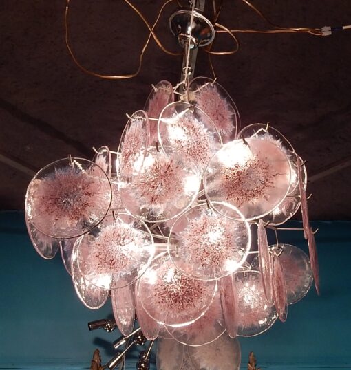 1950/70' Lustre Vistosi 36 Cristaux Opalescents Nuance Violine – Image 5