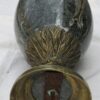 Pair of cassolettes N3 marbles green and snakes in bronze - Image 6