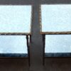 1950/70' Pair of Ends of Sofa  Maison Charles, Top In Mirror 58 X 37 cm