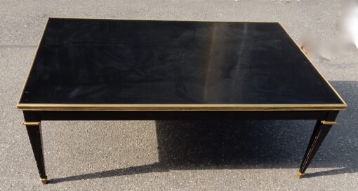 1950/70 Coffee Table Wood Lacquered Black Maison Jansen 120 x 80 cm - Image 8
