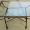 1970' Table Basse Décor Corde Tressée