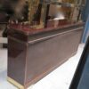 1970' Sideboard Lacquered Dark Purple style Aldo Tura Signed Roméo with Shelf in Gilded Brass Style Japan - Image 2