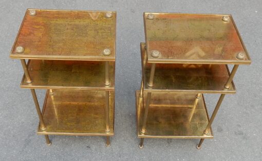 950/70' Pair  of stools or Ends of Sofa  Maison Bagués,with gold leaf ,30 X 38,5 cm - Image 2