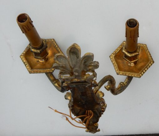 1880 ' Pair of bronze sconces in the style LXIV - Image 2