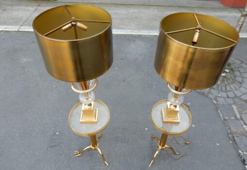 1950-70 ' Pair of Crystal and Bronze Lamp In The Styele Of Maison Charles - Image 6