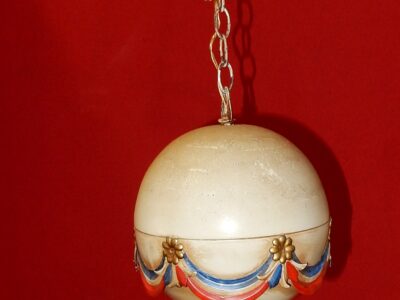 1970' Chandelier Airship Mongolfiére Paint Métal