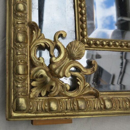 Miroir Style Régence à Coquille Glaces Mercure Parecloses Doré à l'or 120 x 88 cm – Image 3