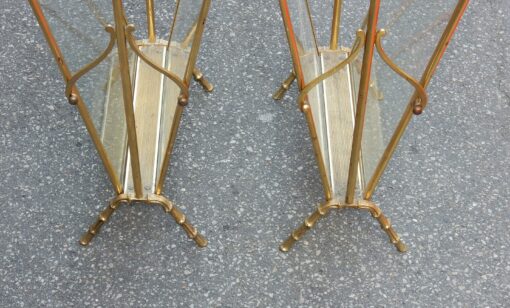 1950/70' Paire de Porte Revues Style Maison Baguès Modèle Bambou en Laiton Poli – Image 5
